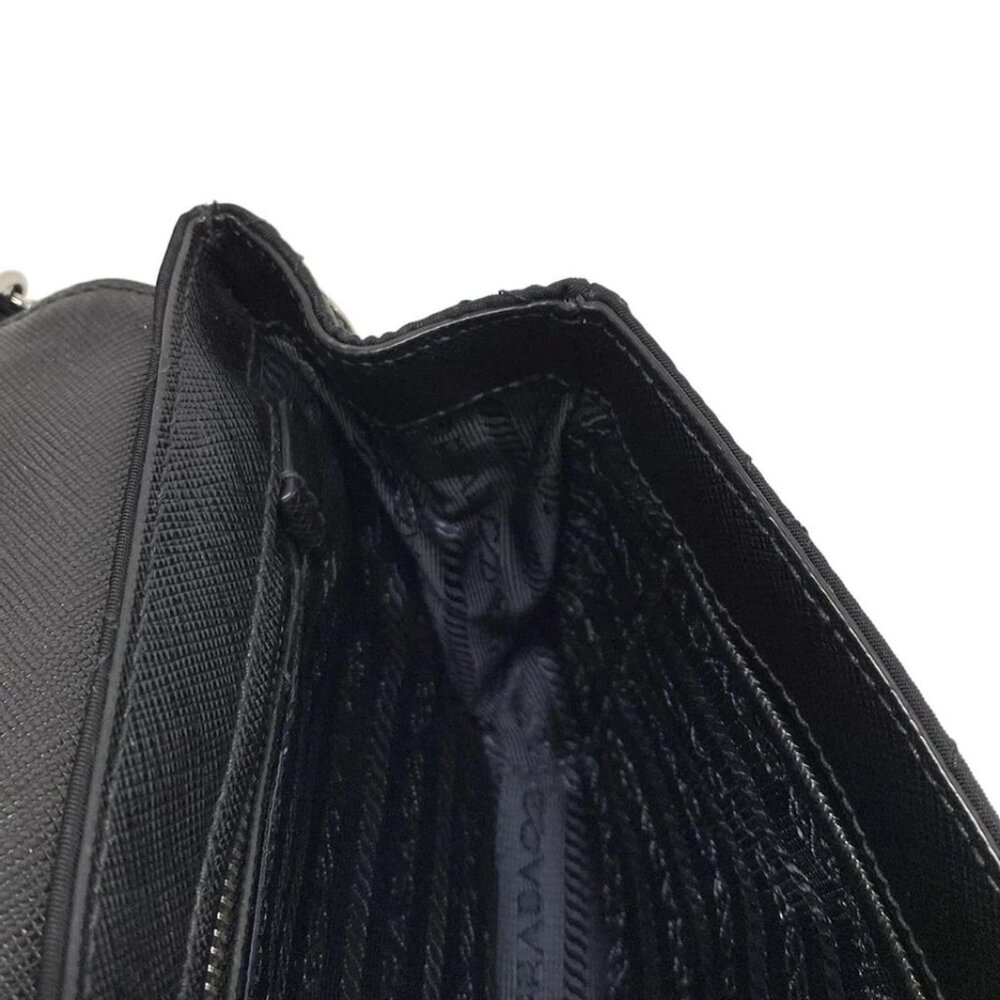 PRADA - Black Nylon Shoulder Bag - Picture 14 of 15